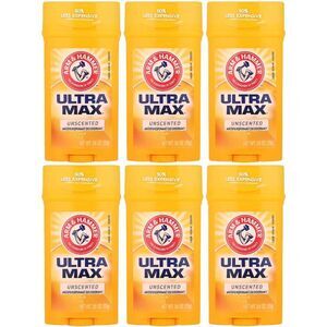 6-PACK Arm & Hammer Ultramax Deodorant Unscented 2.6 oz